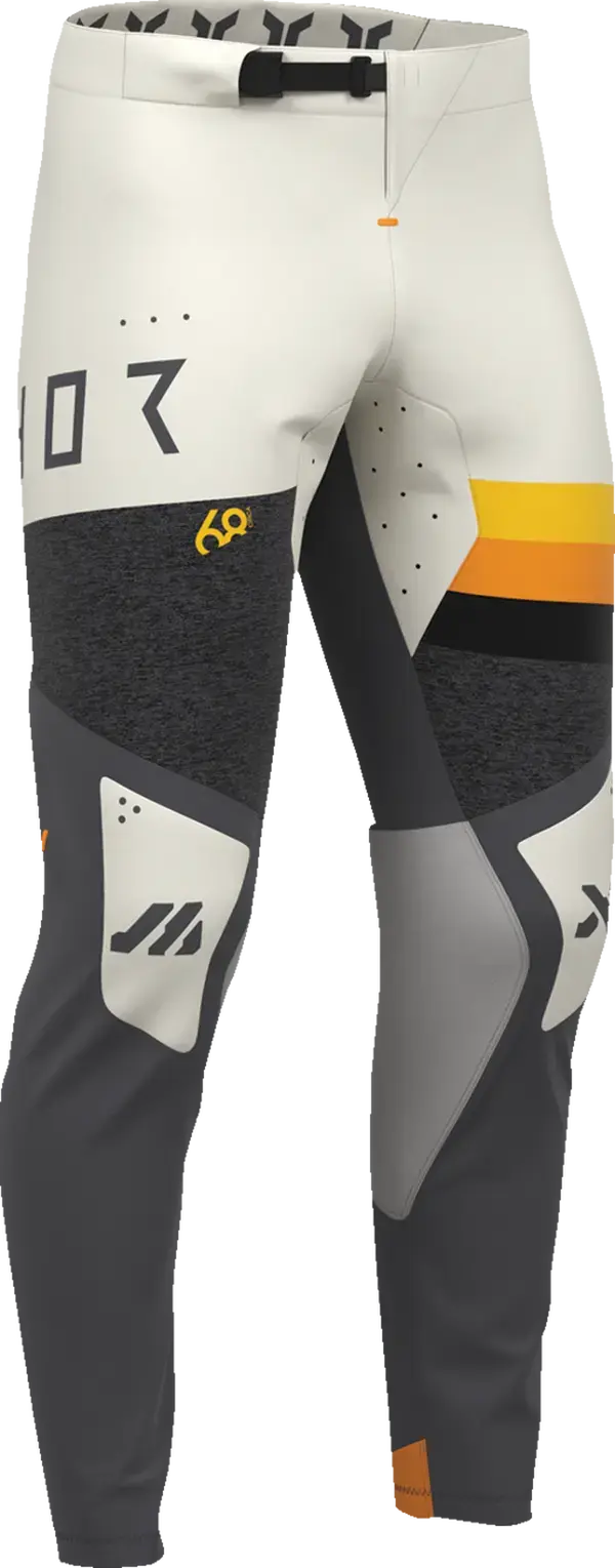 Thor Sportmode League MX Textile Trouser Charcoal / Orange / Yellow - FREE UK Shipping, FREE 365 Day Returns | Moto Central