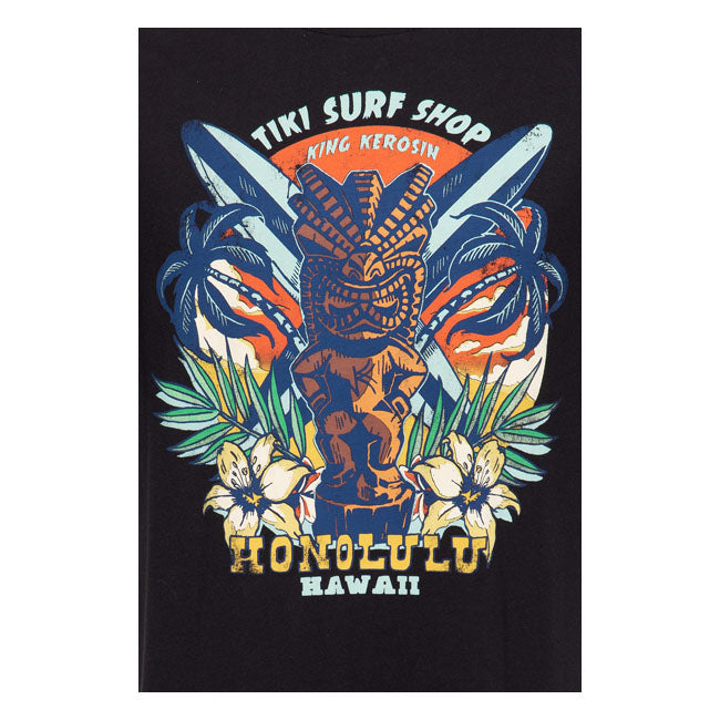 King Kerosin Tiki Surf Shop T-Shirt Black