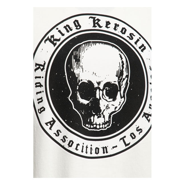 King Kerosin Skull Kerosin T-Shirt Off-White