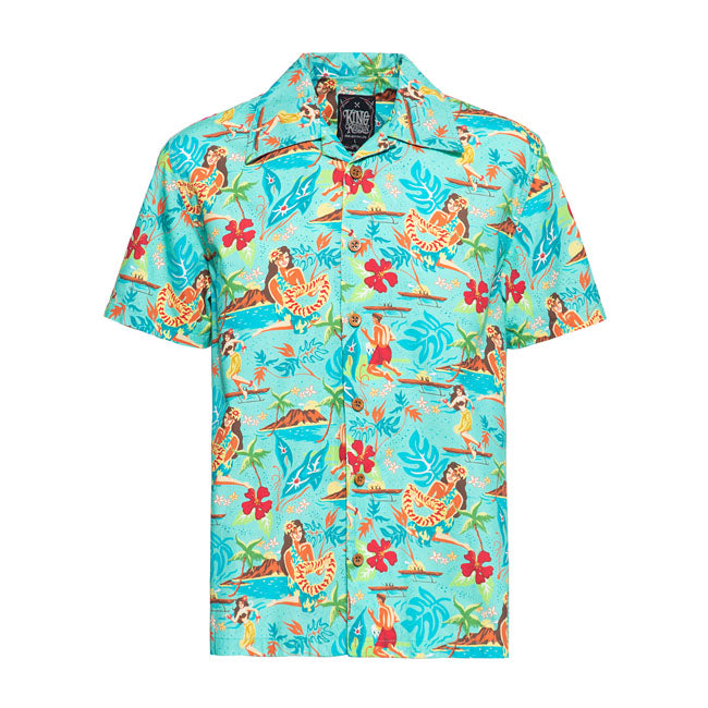King Kerosin Tropical Hulla Hou Shirt Mint
