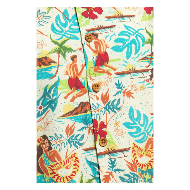 King Kerosin Tropical Hulla Hou Shirt Blazing Yellow