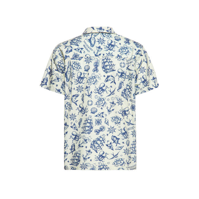 King Kerosin Vintage Tropical Deluxe Shirt Ecru