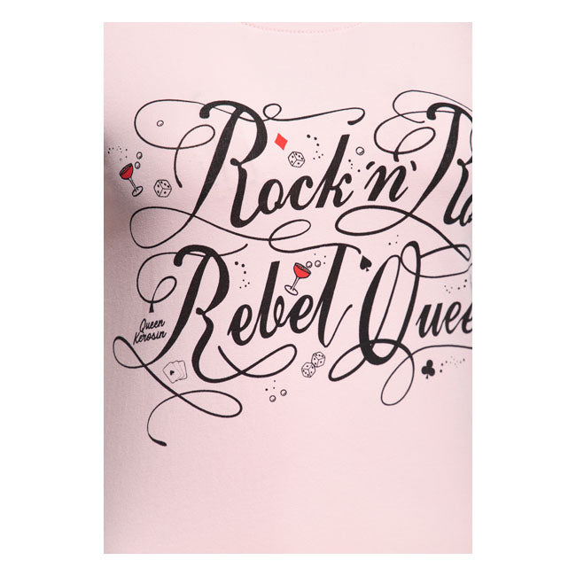 King Kerosin Queen Kerosin Rock'N Roll Queen Ladies T-Shirt Pink