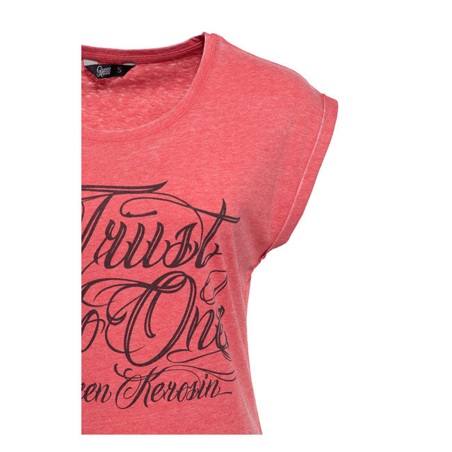King Kerosin Queen Kerosin Trust No One Ladies T-Shirt Red