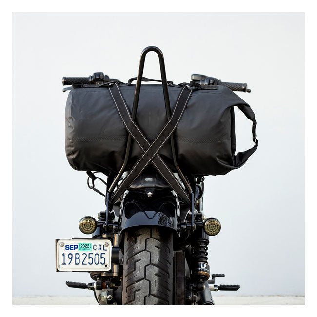 Biltwell Exfil-65 2.0 Dry Bag - rear motorcycle fitment view