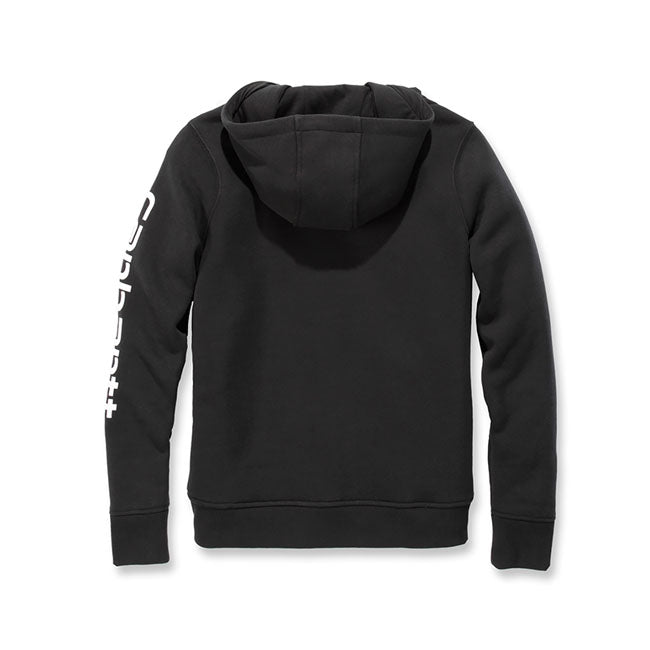 Carhartt Logo Sleeve Ladies Hoodie Black