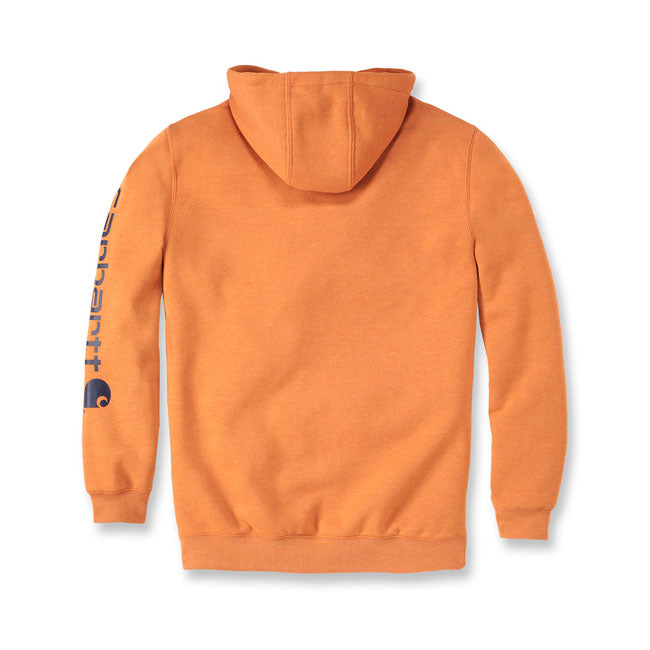 Carhartt Sleeve Logo Hoodie Marmalade Heather