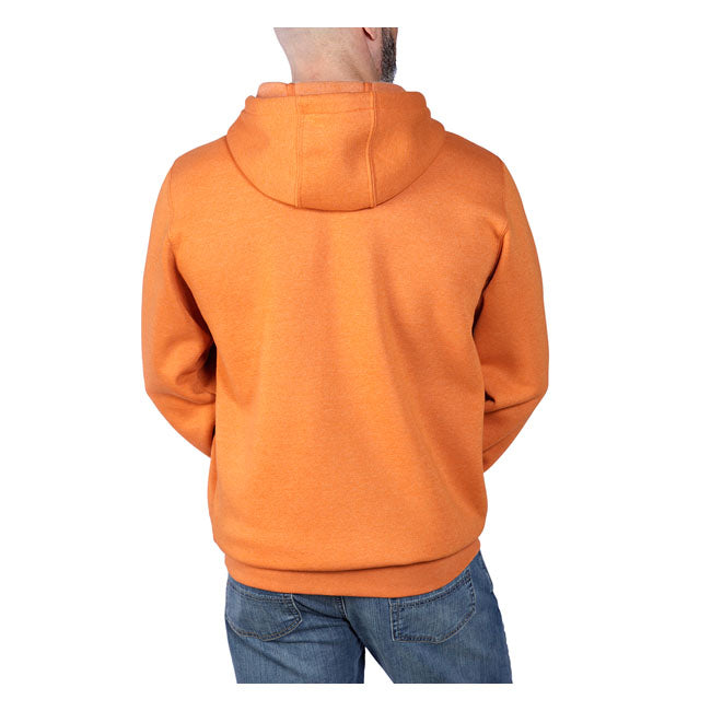 Carhartt Sleeve Logo Hoodie Marmalade Heather