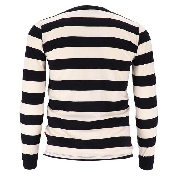 13 And A Half Magazine Behind Bars Long Sleeves T-Shirt White / Black - alternate product view