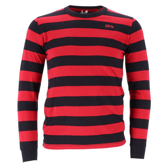 13 And A Half Magazine Behind Bars Long Sleeves T-Shirt Red / Black - primary product view