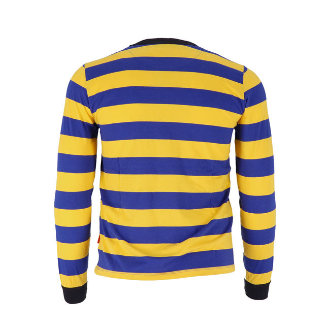 13 And A Half Magazine Behind Bars Long Sleeves T-Shirt Yellow / Blue