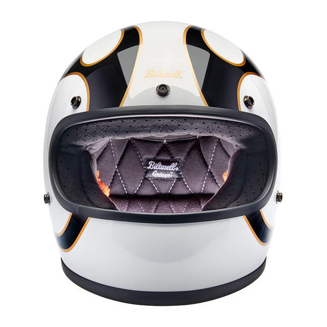 Biltwell Gringo Gloss White / Black Flames