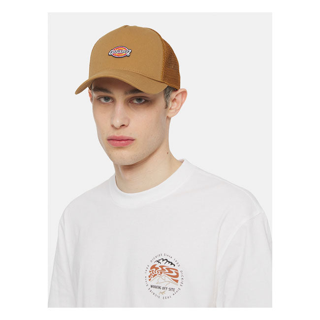 Dickies Hanston Trucker Cap Brown Duck - FREE UK Shipping, FREE 365 Day Returns | Moto Central