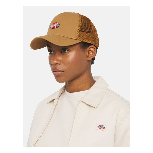 Dickies Hanston Trucker Cap Brown Duck - FREE UK Shipping, FREE 365 Day Returns | Moto Central