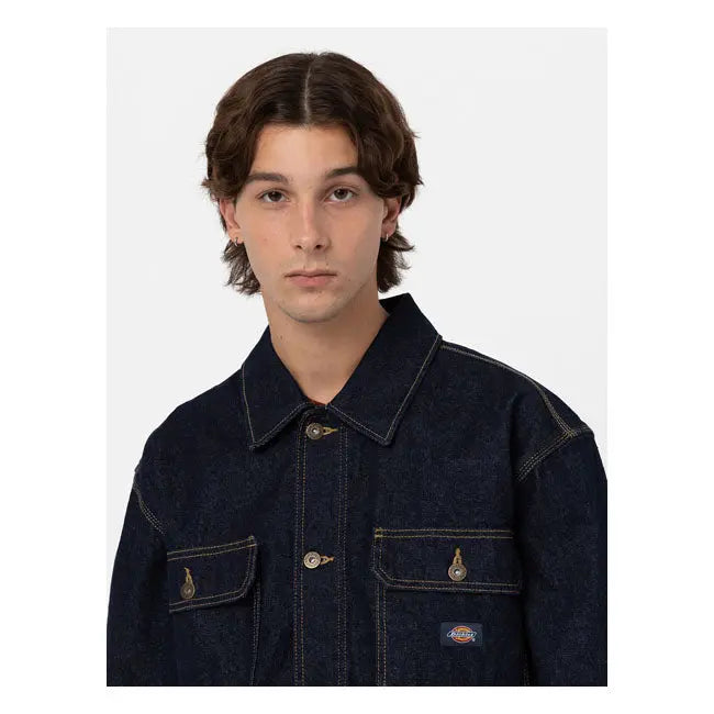 Dickies Madison Textile Jacket Rinsed  - FREE UK Shipping, FREE 365 Day Returns | Moto Central