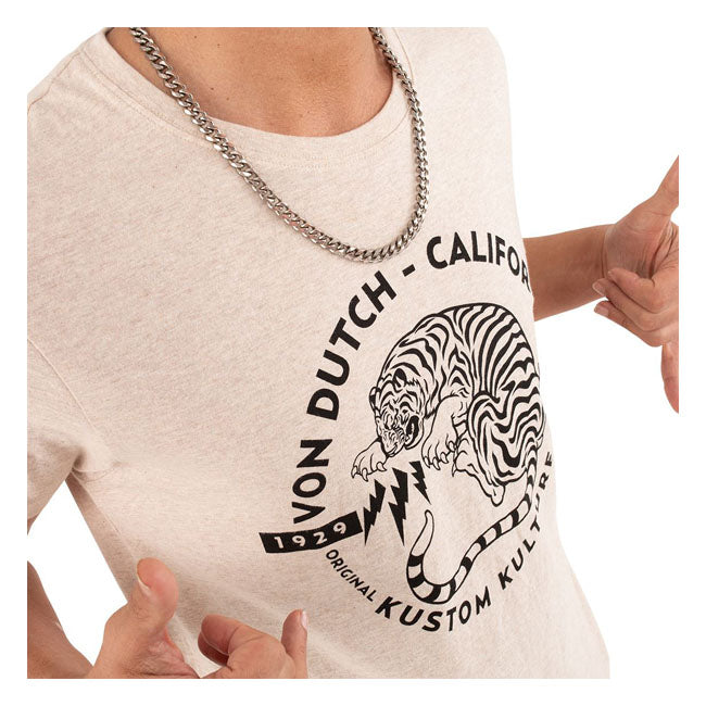 Von Dutch Tiger T-Shirt Creme