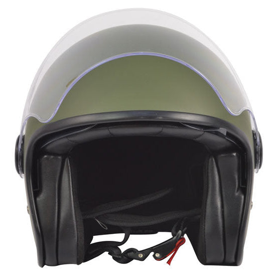 ByCity The City Matt Green open-face motorcycle helmet, front view