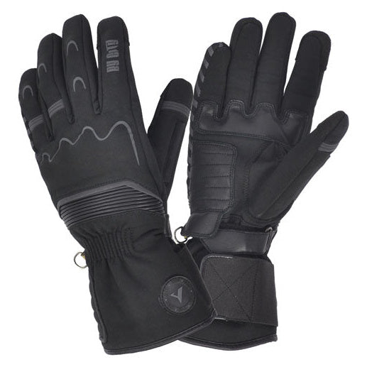 ByCity Touring Gloves Black - pair showing back-of-hand and palm views