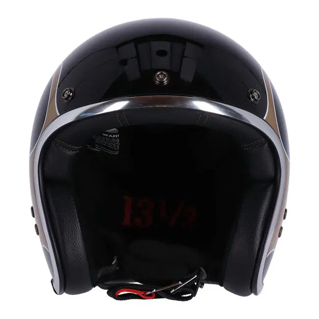 13 And A Half Magazine Skull Bucket Flames Gold FREE UK Delivery, FREE 365 Day Returns | Moto Central