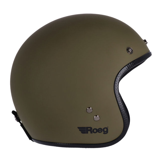 Roeg Jett Open Face Helmet Army Green - FREE UK Shipping, FREE 365 Day Returns | Moto Central