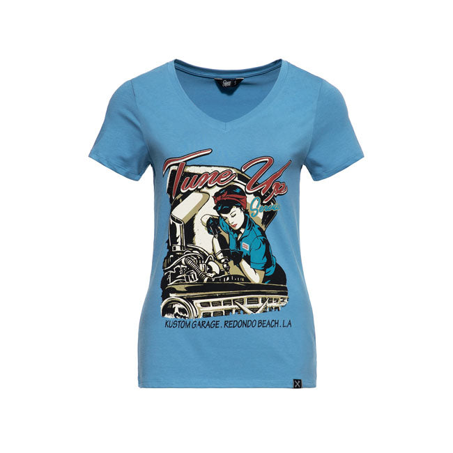 King Kerosin Queen Kerosin Tune Up T-Shirt Blue Heaven