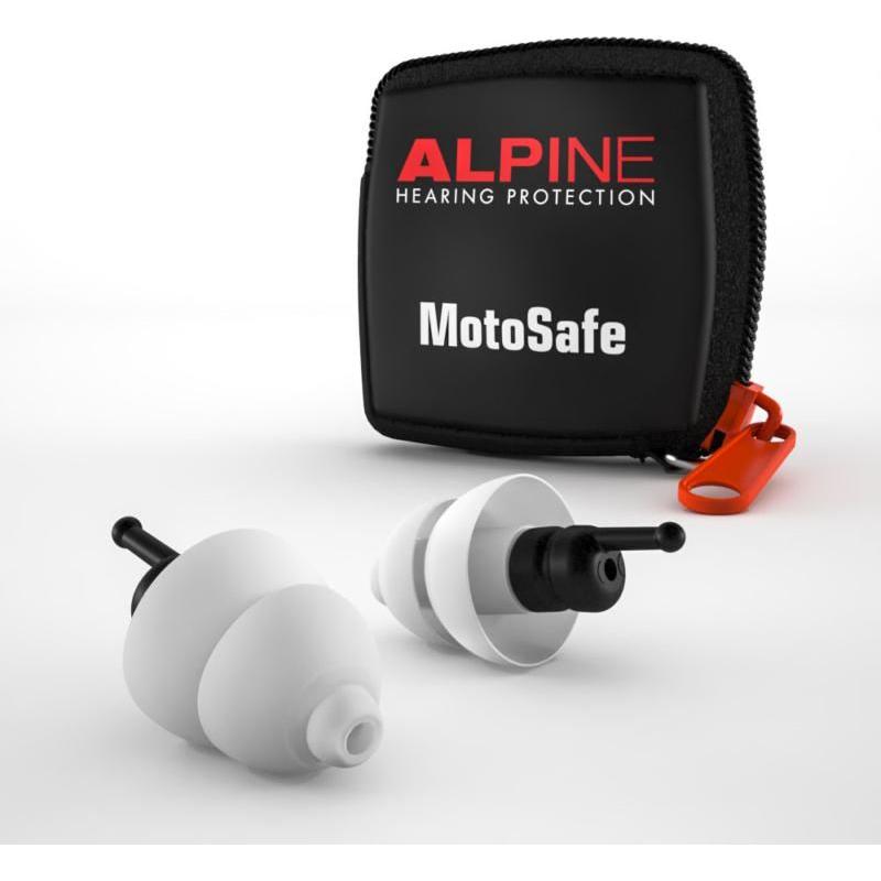 Alpine Motosafe Tour Earplugs White With Mini Grip  - FREE UK Delivery - Moto Central