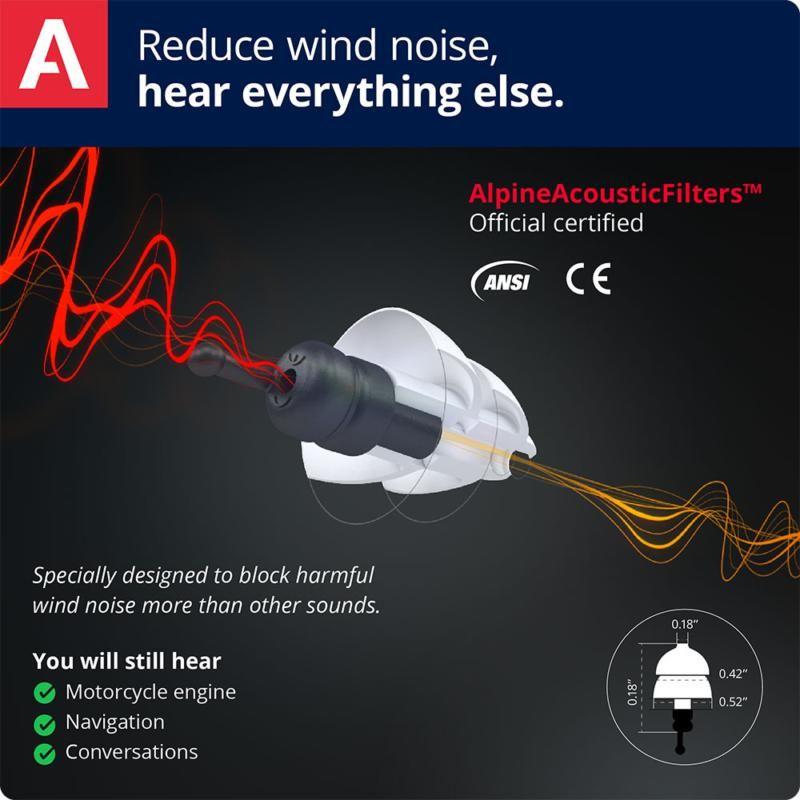 Alpine Motosafe Tour Earplugs White With Mini Grip  - FREE UK Delivery - Moto Central