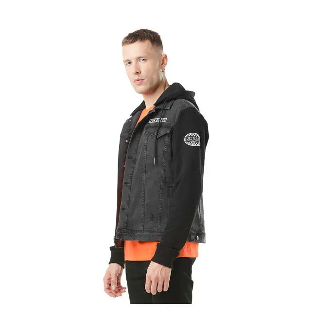 Von Dutch Denim Jacket Black FREE UK Delivery, FREE 365 Day Returns | Moto Central