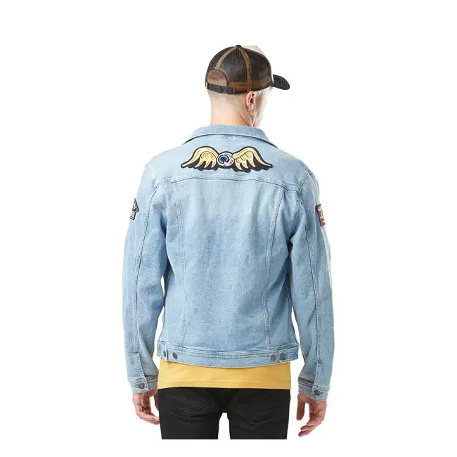 Von Dutch Denim Jacket Blue FREE UK Delivery, FREE 365 Day Returns | Moto Central