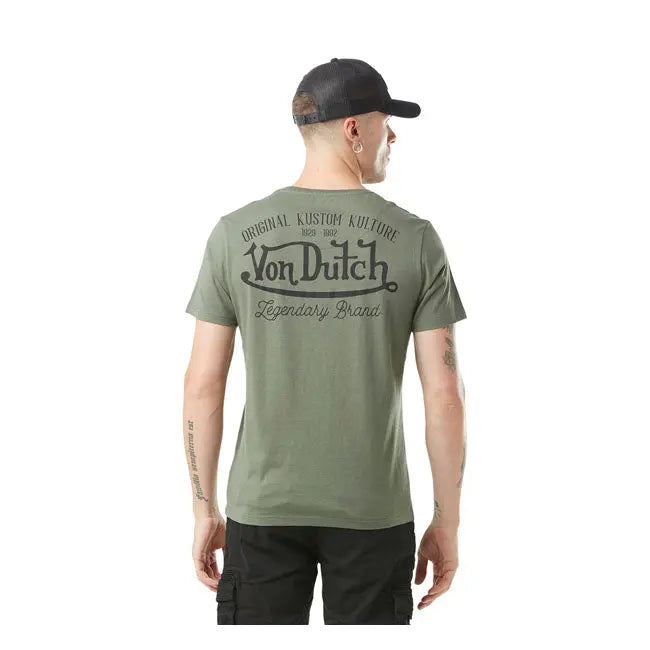 Von Dutch Eye T-Shirt Khaki FREE UK Delivery, FREE 365 Day Returns | Moto Central