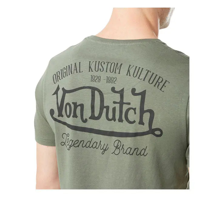 Von Dutch Eye T-Shirt Khaki FREE UK Delivery, FREE 365 Day Returns | Moto Central