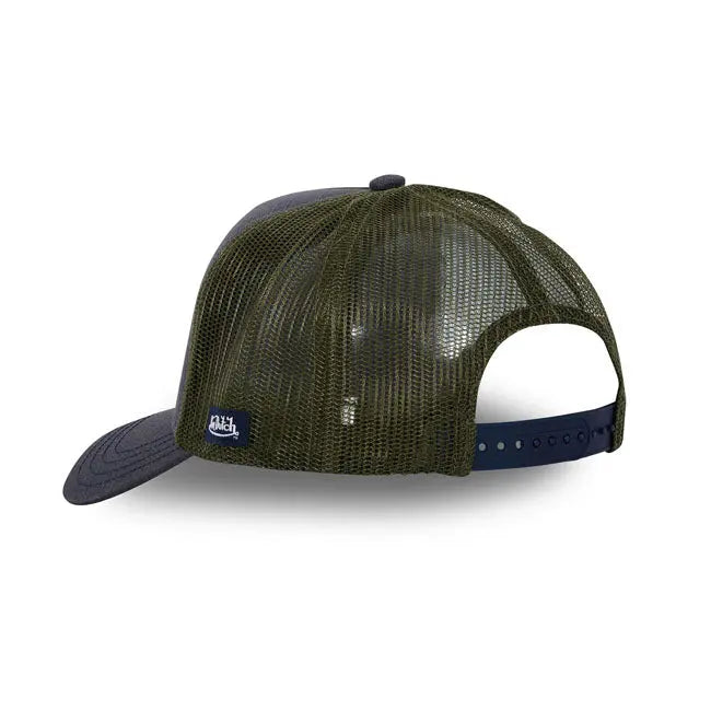 Von Dutch Heritage-Trucker Crew Cap Denim / Grey FREE UK Delivery, FREE 365 Day Returns | Moto Central