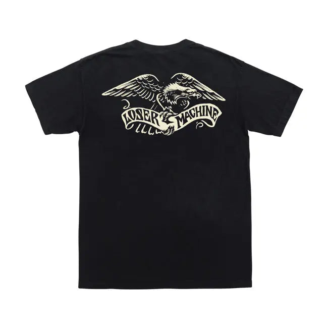 Loser Machine Liberty Cotton T-Shirt Black FREE UK Delivery, FREE 365 Day Returns | Moto Central