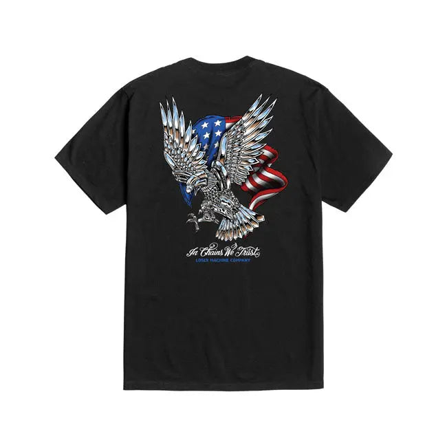 Loser Machine Freedom Flyer T-Shirt Black FREE UK Delivery, FREE 365 Day Returns | Moto Central