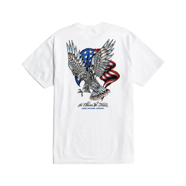 Loser Machine Freedom Flyer T-Shirt White FREE UK Delivery, FREE 365 Day Returns | Moto Central