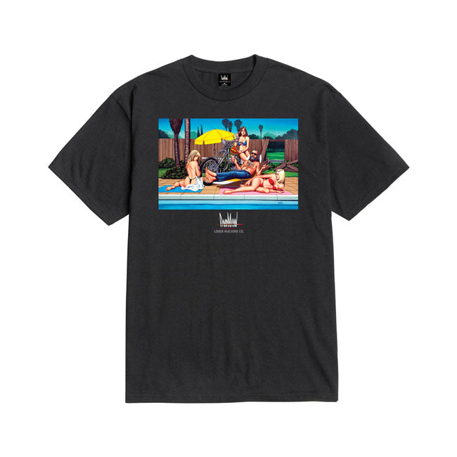 Loser Machine DM Poolside T-Shirt Black FREE UK Delivery, FREE 365 Day Returns | Moto Central