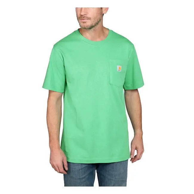 Carhartt K87 Pocket Short Sleeves T-Shirt Malachite  - FREE UK Shipping, FREE 365 Day Returns | Moto Central