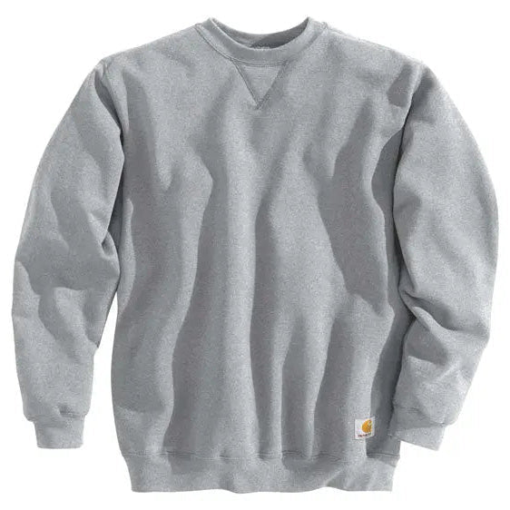 Carhartt Midweight Crewneck Sweatshirt Heather Grey - flat front view