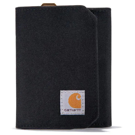 Carhartt Nylon Duck Trifold Wallet Black - front view