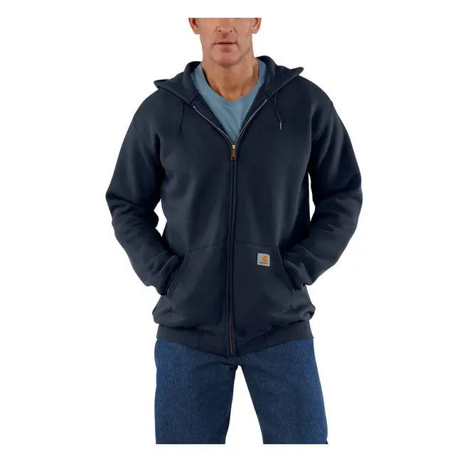 Carhartt Zip Hooded Sweatshirt New Navy  - FREE UK Shipping, FREE 365 Day Returns | Moto Central