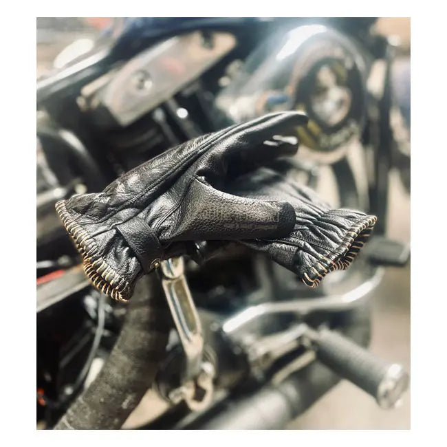 13 And A Half Magazine Loud Ride Leather Gloves Black FREE UK Delivery, FREE 365 Day Returns | Moto Central