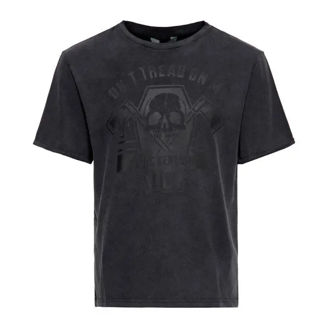 King Kerosin Don't Tread On Me T-Shirt Oil Washed Black FREE UK Delivery, FREE 365 Day Returns | Moto Central