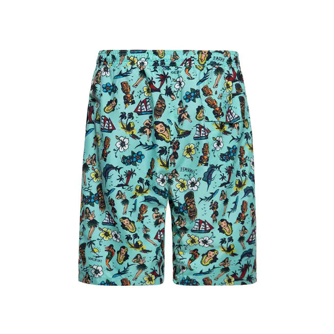 King Kerosin Hawaii Swimshort Mint FREE UK Delivery, FREE 365 Day Returns | Moto Central