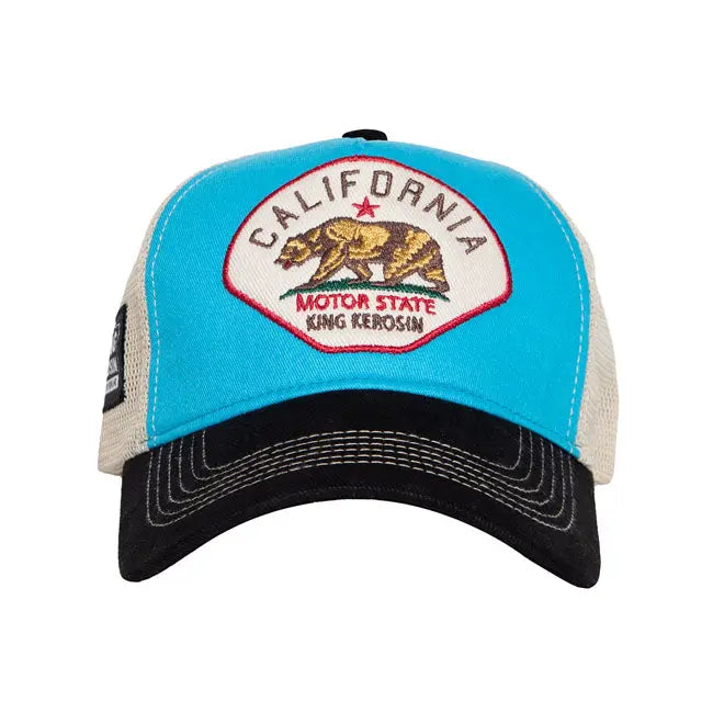 King Kerosin California Cap Black / Blue FREE UK Delivery, FREE 365 Day Returns | Moto Central