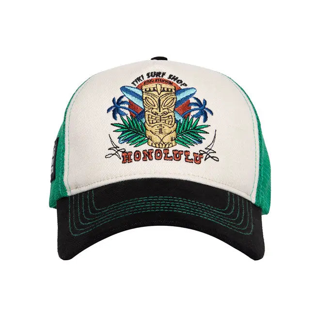 King Kerosin Honolulu Cap Off-White / Black FREE UK Delivery, FREE 365 Day Returns | Moto Central
