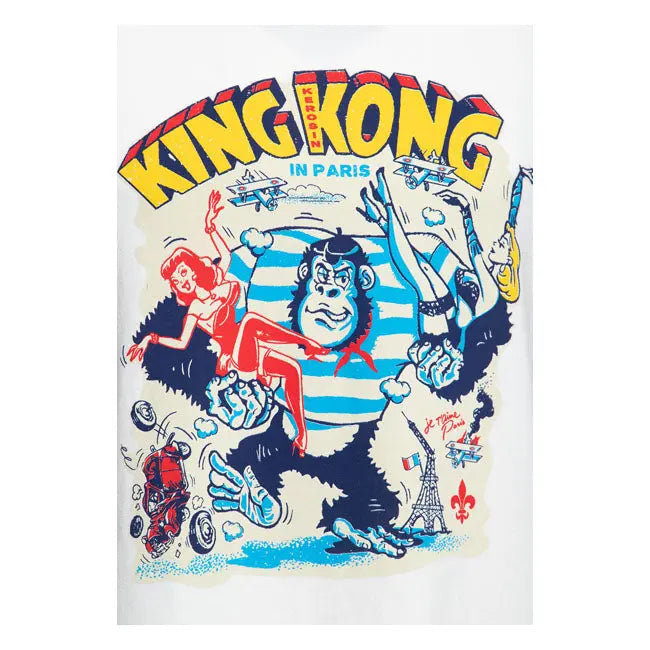 King Kerosine Vintage Wrestling King Kong T-Shirt Off-White FREE UK Delivery, FREE 365 Day Returns | Moto Central