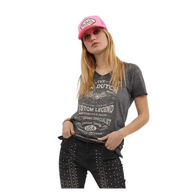 Von Dutch Kustom Legend Ladies T-Shirt Used Black FREE UK Delivery, FREE 365 Day Returns | Moto Central