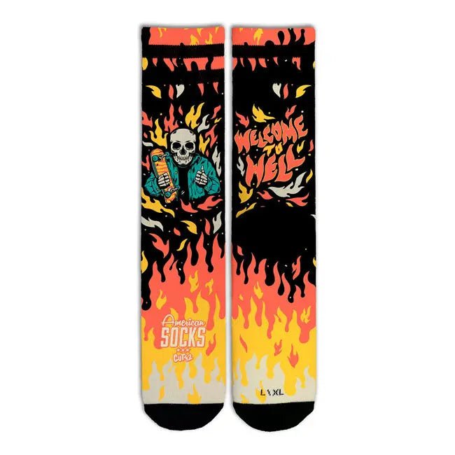 American Socks Welcome To Hell Signature Socks FREE UK Delivery, FREE 365 Day Returns | Moto Central