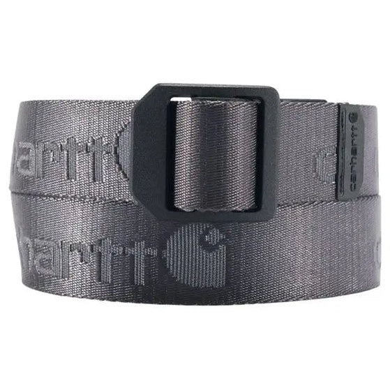 Carhartt Nylon Webbing Ladder Lock Belt Gravel - front view