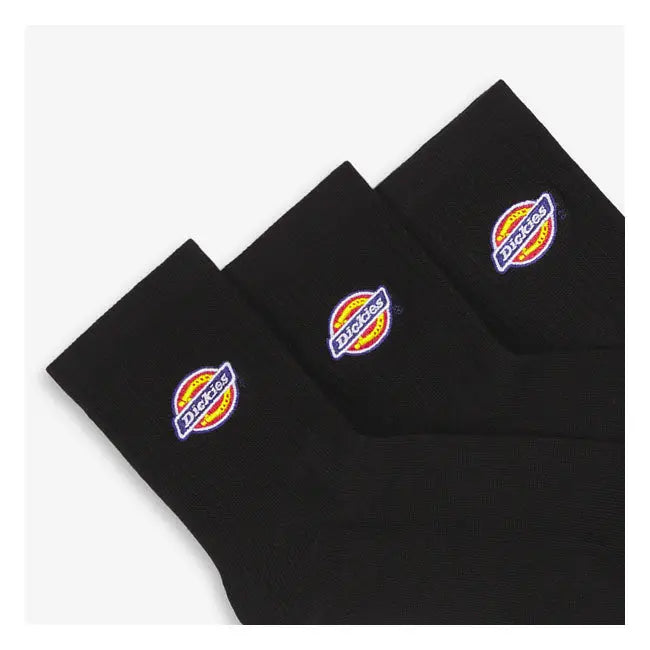Dickies Valley Grove Mid Socks Black  - FREE UK Shipping, FREE 365 Day Returns | Moto Central